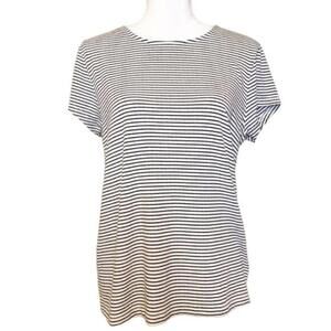 Rachel Zoe Striped Black and White Short Sleeve Comfy Stretchy Shirt Top Size XL